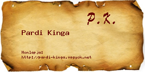 Pardi Kinga névjegykártya